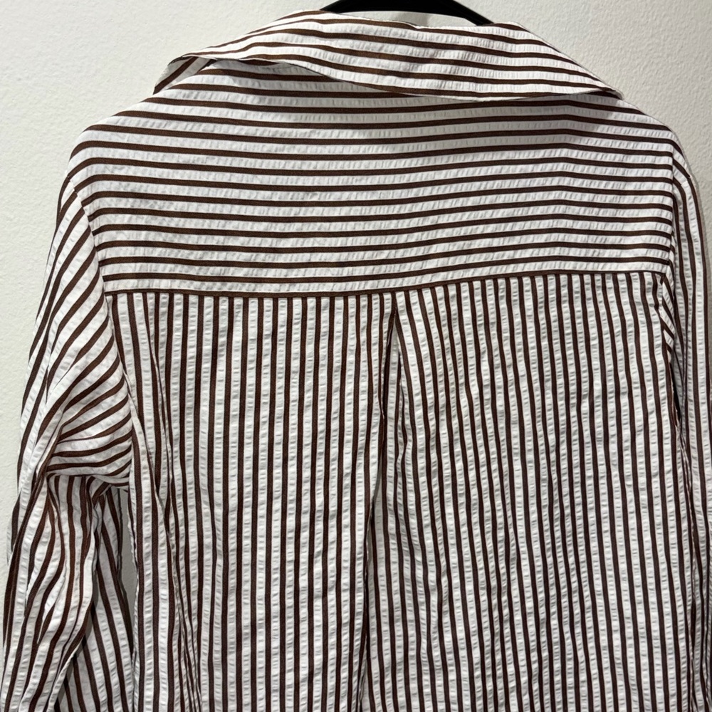 Blenca Striped Button-Down Blouse - image 4